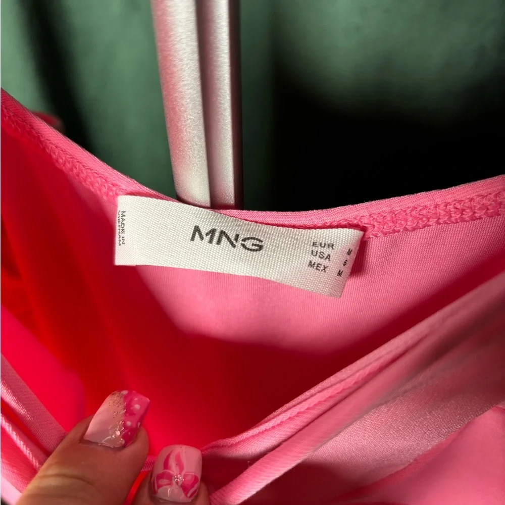 Mango Bright Pink Double-Strap Slip Dress - Picture 5 of 8